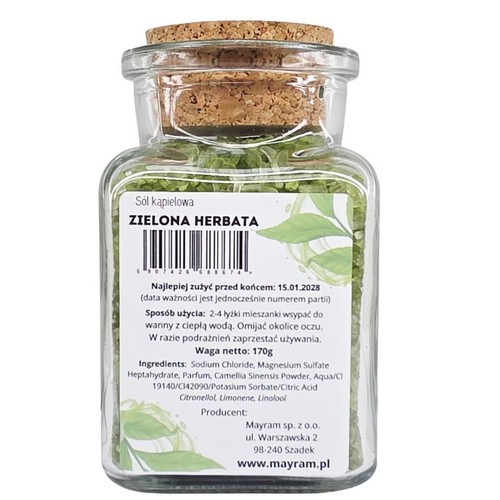 Sól kąpielowa Zielona herbata Mayram 170 g