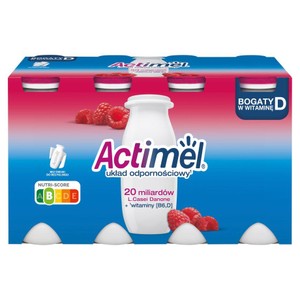 Actimel L.casei z witaminami B6 i D malinowy Danone 8 x 100 g