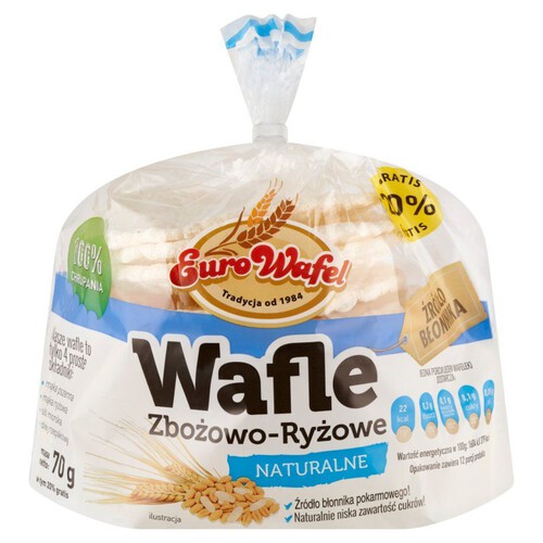 Wafle zbożowo-ryżowe EuroWafel 70 g