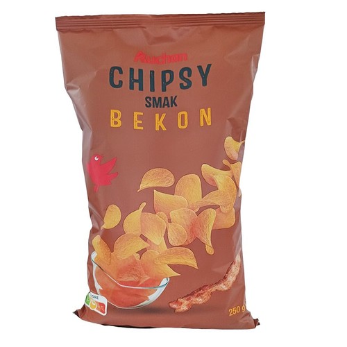 Chipsy o smaku bekonu Auchan 250 g