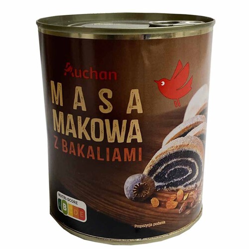 Masa makowa z bakaliami Auchan 900 g