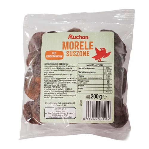 Morele suszone Auchan 200 g