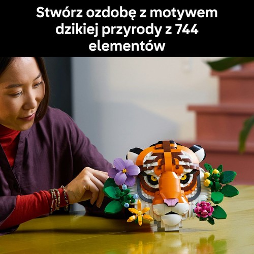 Art Kolekcja zwierząt — tygrys 31217, pomysł na prezent LEGO 1 sztuka