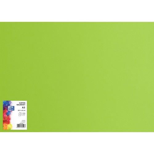 Karton kolorowy A3 160g 66 jasnozielony Oxford 1 sztuka