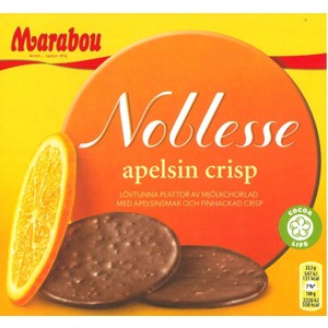 Talary czekoladowe o smaku chrupiącej kukurydzy i pomarańczy Marabou 150 g