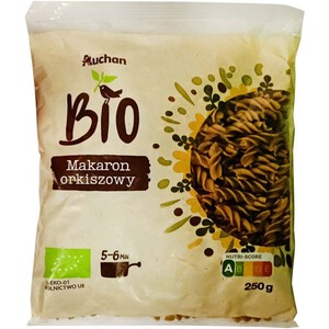 Makaron ekologiczny orkiszowy. Świderki Auchan 250 g