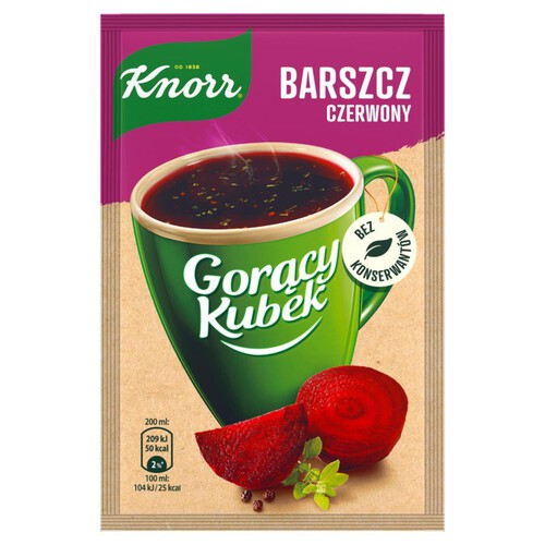 Gorący kubek Barszcz czerwony Knorr 14 g