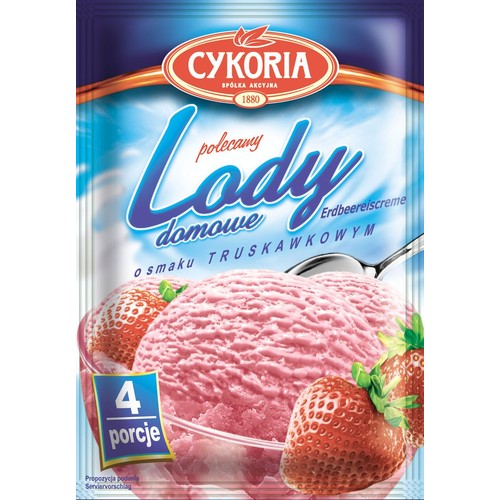 Lody domowe o smaku truskawkowym Cykoria 60 g