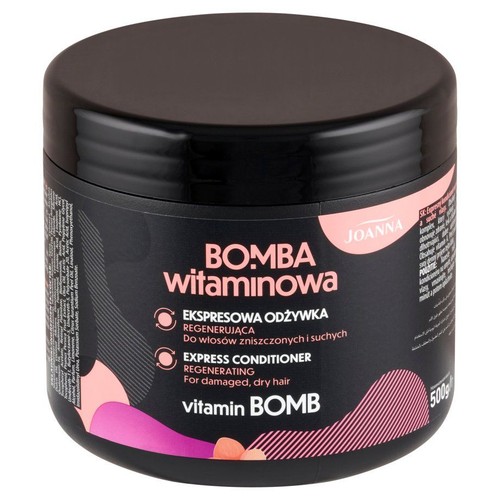 Ekspresowa Maska regenerująca do włosów zniszczonych Vitamin BOMB Joanna 500 g
