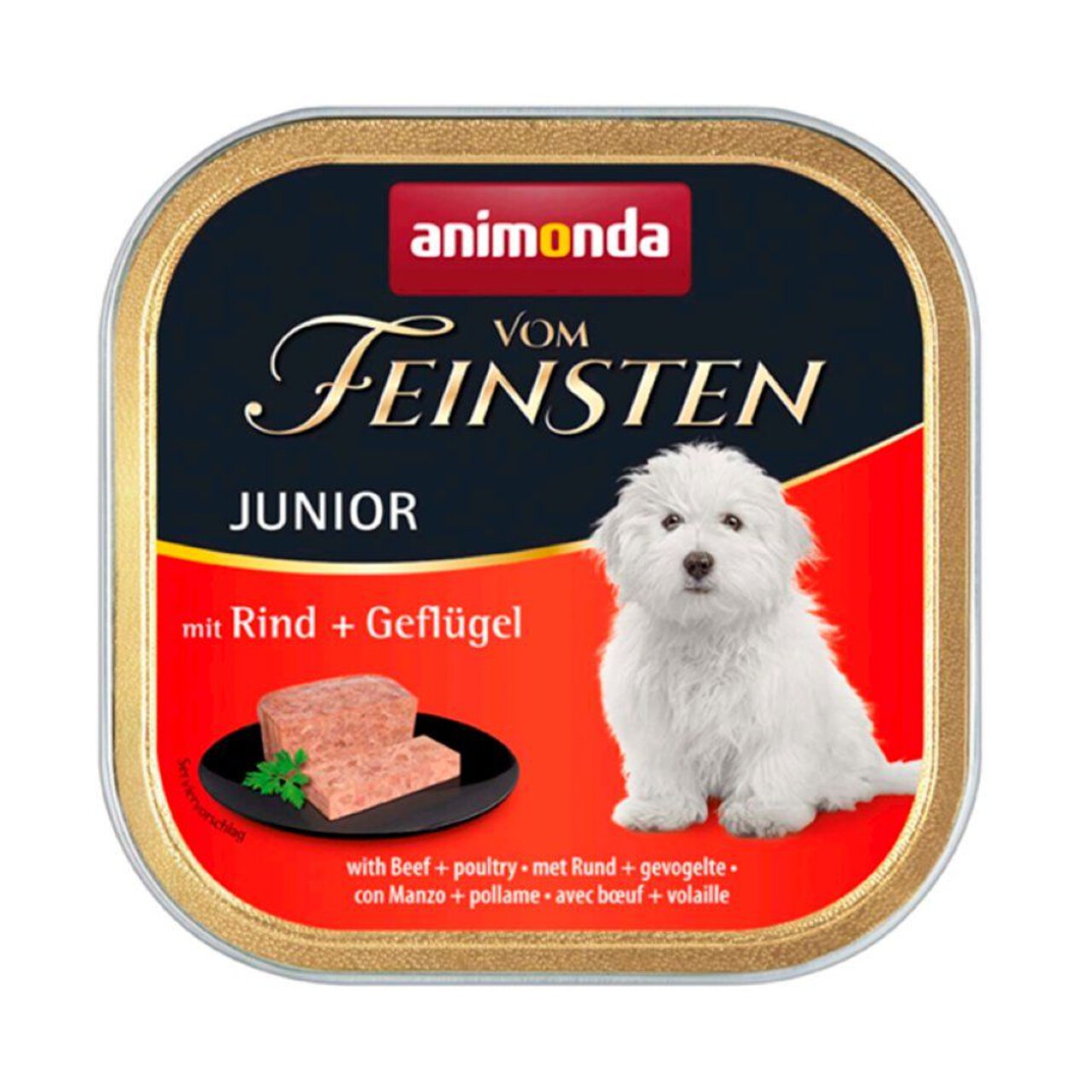 Karma dla młodych psów z wołowiną i drobiem Animonda 150 g
