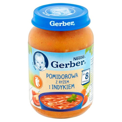 Pomidorowa z ryżem i indykiem Gerber 190 g