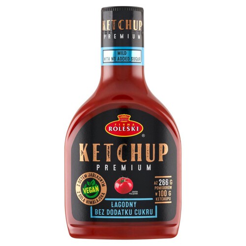 Ketchup premium łagodny bez cukru Firma Roleski 425 g