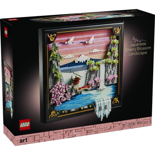 Art Japoński krajobraz z kwitnącą wiśnią 31218, dekoracja ścienna LEGO 1 sztuka