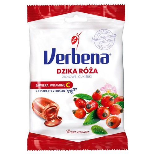 Ziołowe cukierki z dziką różą i witaminą C Verbena 60 g 
