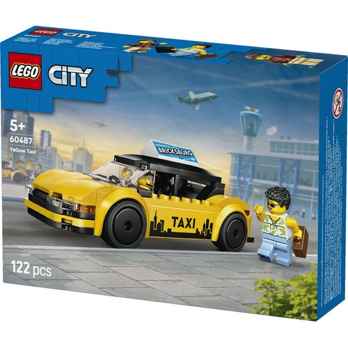 City Żółta taksówka 60487, model samochodu z dwiema minifigurkami LEGO 1 sztuka
