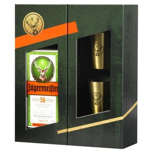 Zestaw likier ziołowy + 2 kieliszki Jagermeister 700 ml