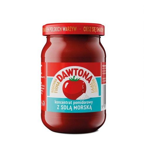 Koncentrat pomidorowy z solą morską Dawtona 190 g