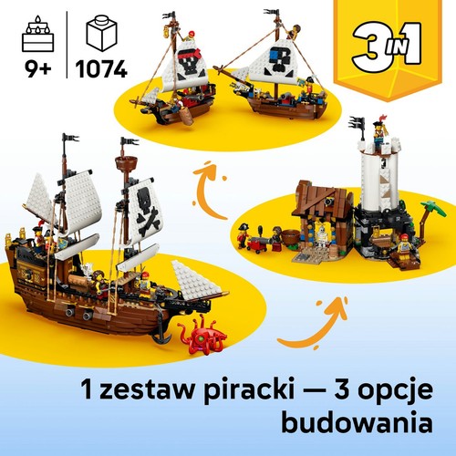 Creator 3 w 1 Legendarny statek piracki 31387 LEGO 1 sztuka
