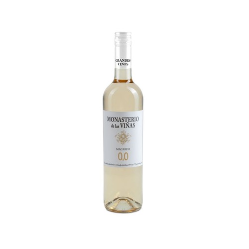 Wino bezalkoholowe hiszpańskie białe Macabeo alk. 0,0% obj. Monasterio de las Vinas 750 ml