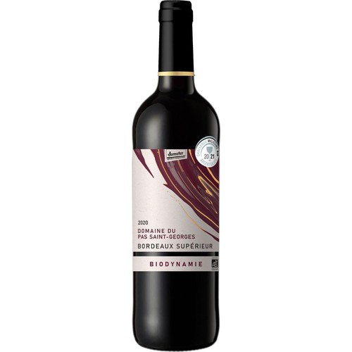 Wino francuskie czerwone wytrawne AOP Bordeaux supérieur alk. 14,0% obj. Domaine du Pas Saint-Georges 750 ml