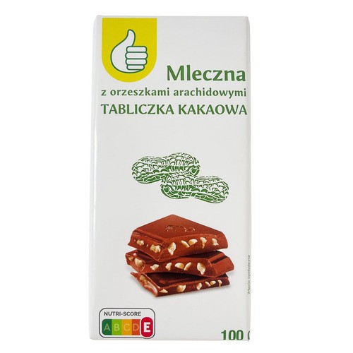 Czekolada mleczna z orzeszkami arachidowymi Auchan 100 g