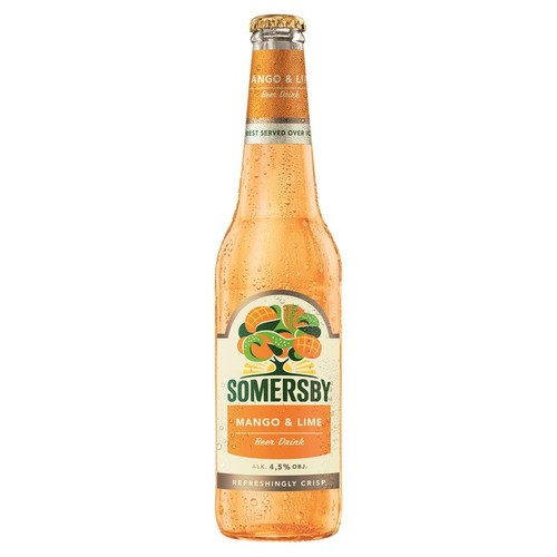 Piwo smakowe Mango Lime o smaku mango i limonki alk. 4,5% obj.  Somersby 400 ml