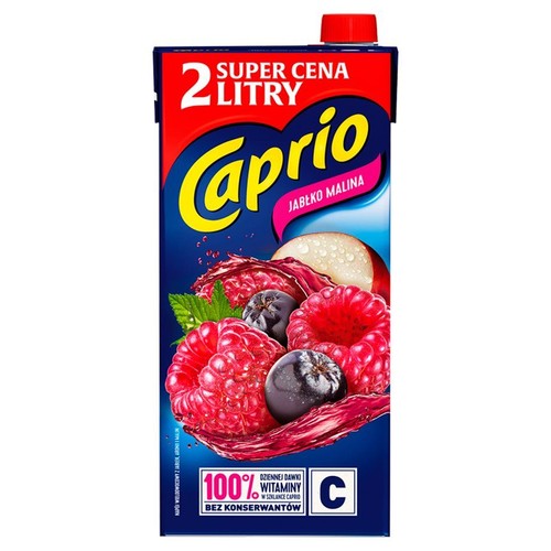 Napój wieloowocowy z jabłek, aronii i malin Caprio 2 l
