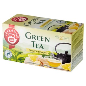 Green Tea Ginger - Lemon aromatyzowana herbata zielona Teekanne 20 torebek