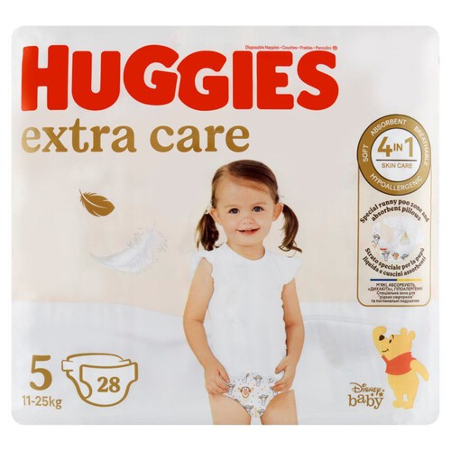 Pieluchy Extra Care Jumbo 5  11-25 kg Huggies 28 sztuki