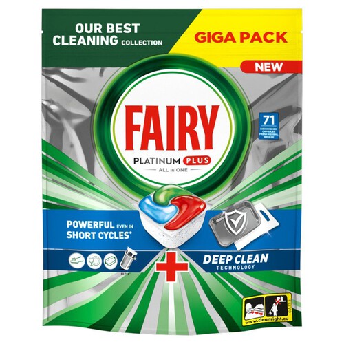 Kapsułki do zmywarki Platinum Plus All in One Deep Clean  FAIRY 71 kapsułek