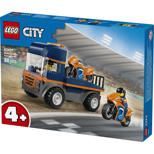 City Laweta dla motocykli 60491, zabawka z dwiema minifigurkami LEGO 1 sztuka