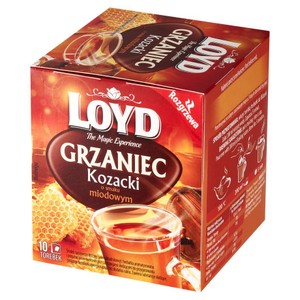 Grzaniec Kozacki o smaku miodowym herbatka aromatyzowana Loyd 10 torebek
