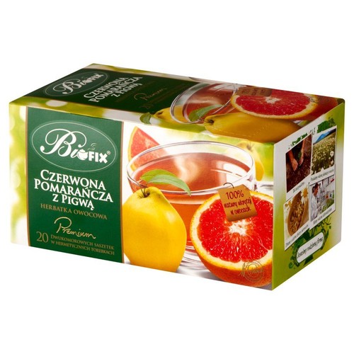 Herbatka owocowa czerwona pomarańcza z pigwą BiFix 20 torebek
