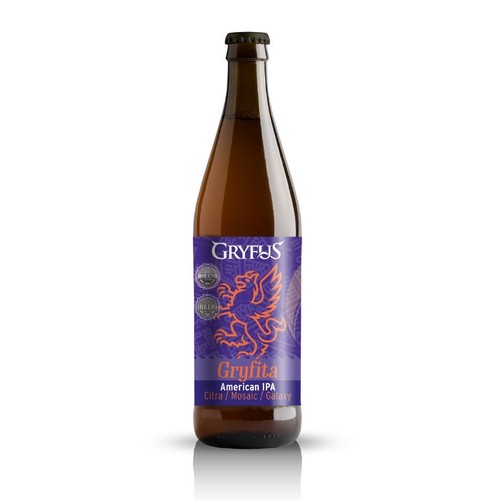 Piwo American IPA Gryfita alk. 6,5% obj. Gryfus 500 ml