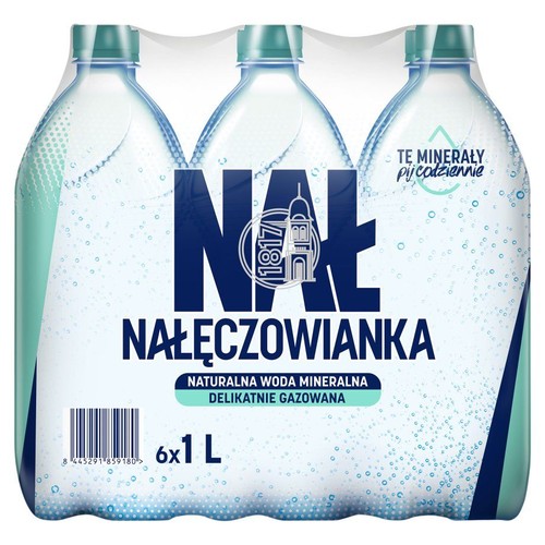 Woda mineralna delikatnie gazowana Nalęczowianka 6 x 1 l