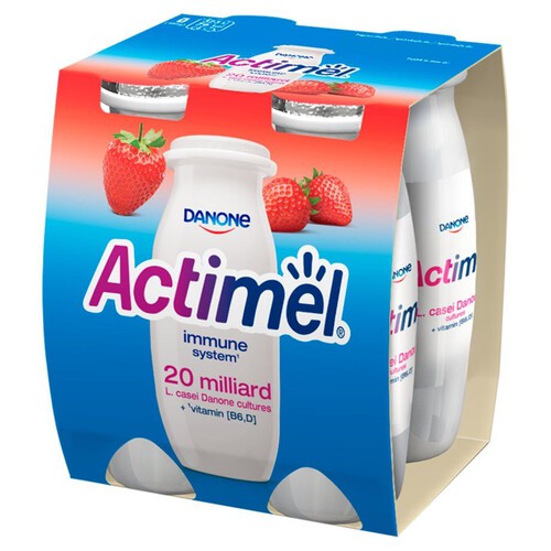 Actimel truskawkowy  Danone 4 x 100 g