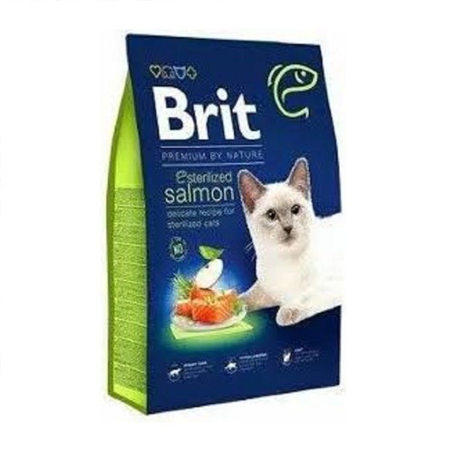 Karma sucha dla kotów po sterylizacji z łososiem    Brit 300 g