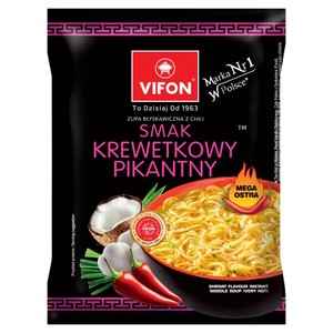 Zupa błyskawiczna o smaku krewetkowym z chili  Vifon 70 g
