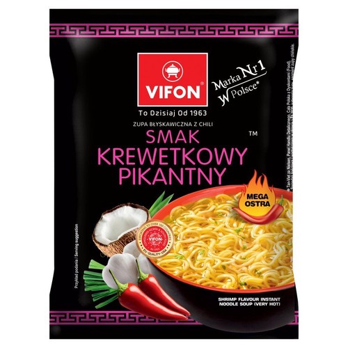 Zupa błyskawiczna o smaku krewetkowym z chili  Vifon 70 g