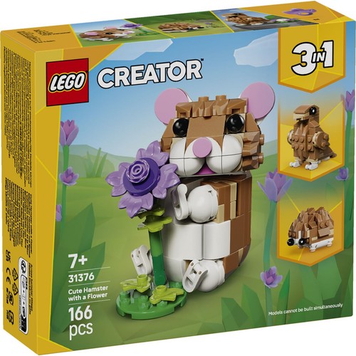 Creator 3 w 1 Uroczy chomik z kwiatkiem dla dzieci 31376 LEGO  1 sztuka