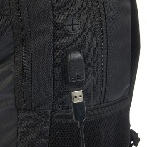 Plecak szkolny czarny z USB Young's Attitude 29 L Auchan 1 sztuka