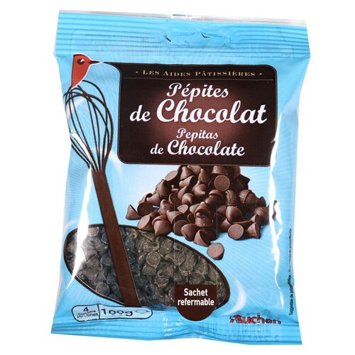 Pepites du Chocolat Groszki czekoladowe Auchan  100 g