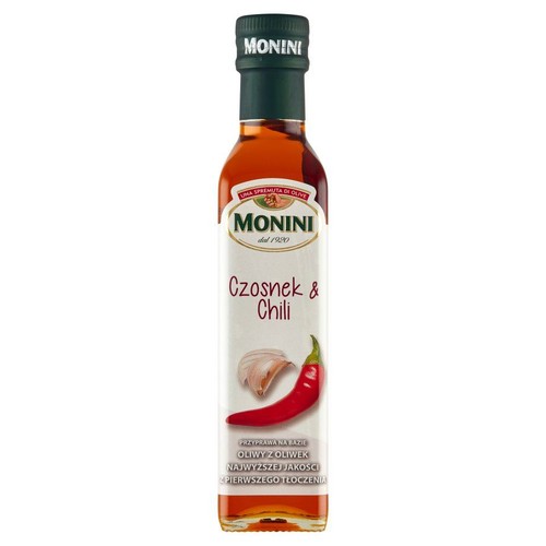 Oliwa z oliwek o smaku czosnku i chili Monini 250 g