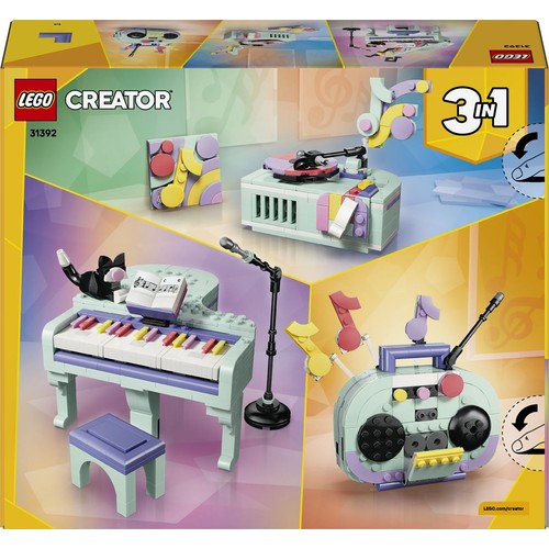 Creator 3 w 1 Dekoracyjny fortepian z kotem 31392 LEGO 1 sztuka