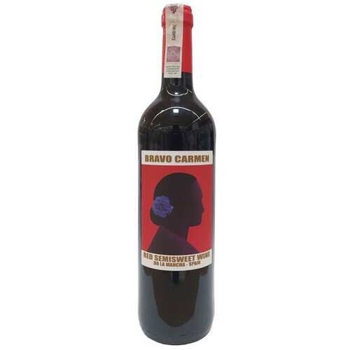 Wino czerwone półsłodkie  Bravo Carmen 750 ml