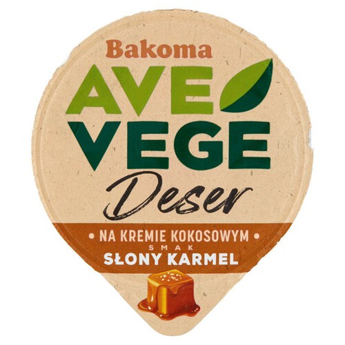 Vege deser kokosowy o smaku słonego karmelu Bakoma 150 g