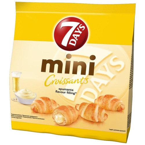 Mini croissants z nadzieniem o smaku włoskiego wina musującego 7 Days 185 g