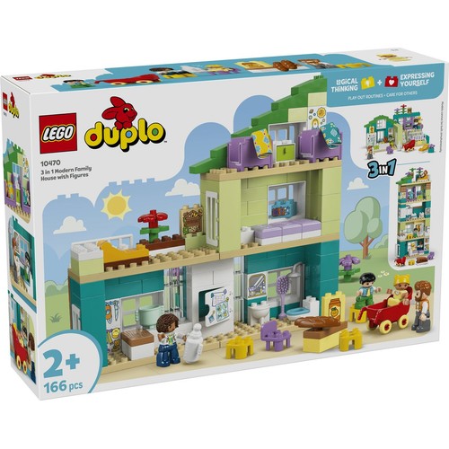 DUPLO® Moje miasteczko Nowoczesny dom rodzinny 3 w 1 z figurkami 10470 LEGO 1 sztuka