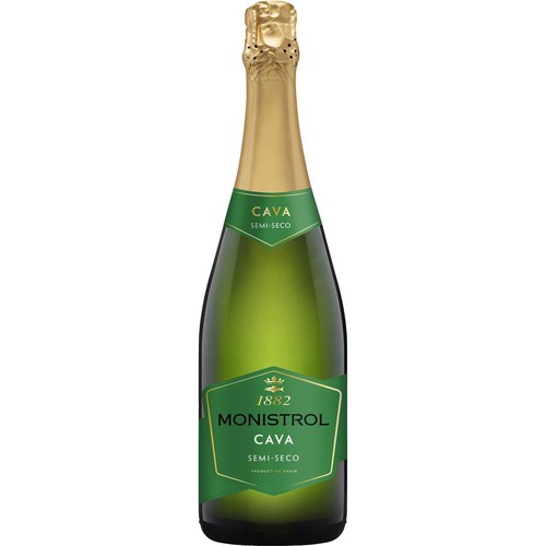 Wino białe półwytrawne musujące Cava  Monistrol 750 ml