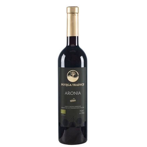 BIO Wino czerwone wytrawne aronia    Potęga Tradycji 750 ml